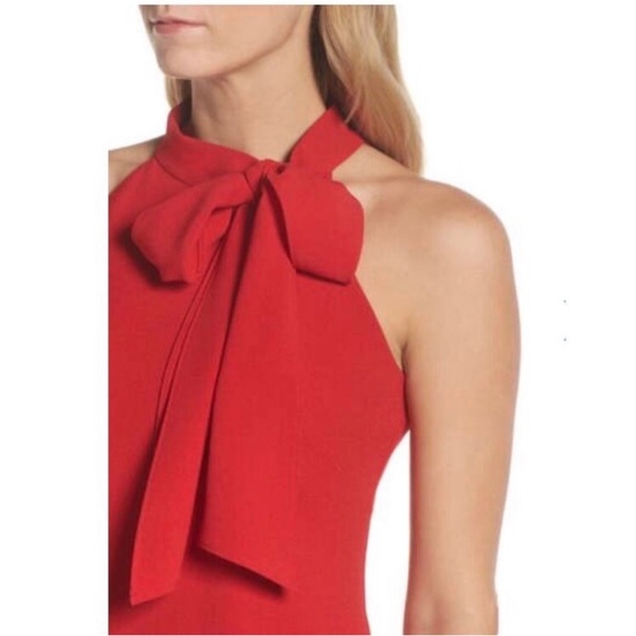 Vince Camuto Red Bow Neck Halter dress NWT - Picture 4 of 13